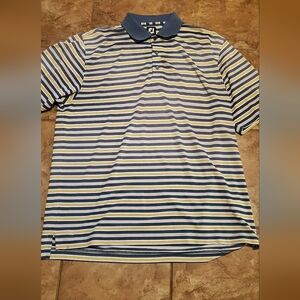 Striped Blue and White Men's Polo Shirt Footjoy Sz XXL